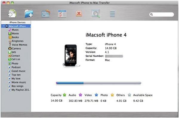 imacsoft iPhone 文件传输