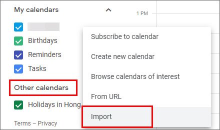 transfer samsung calendar to google calendar