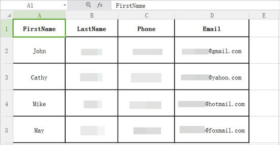 将 csv 联系人导入 Android 手机