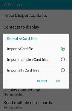 import contacts to samsung