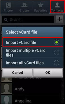 import contacts to android from csv