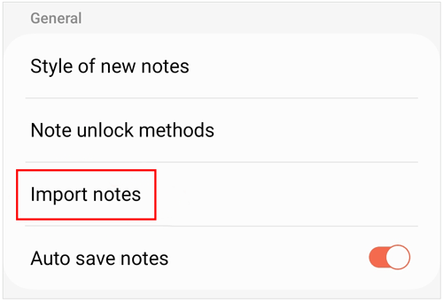 import notes from samsung cloud backup