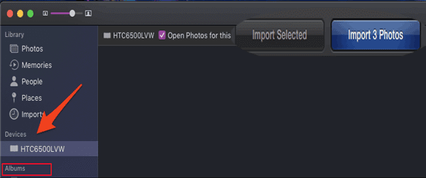 import photos from android to mac with iphoto
