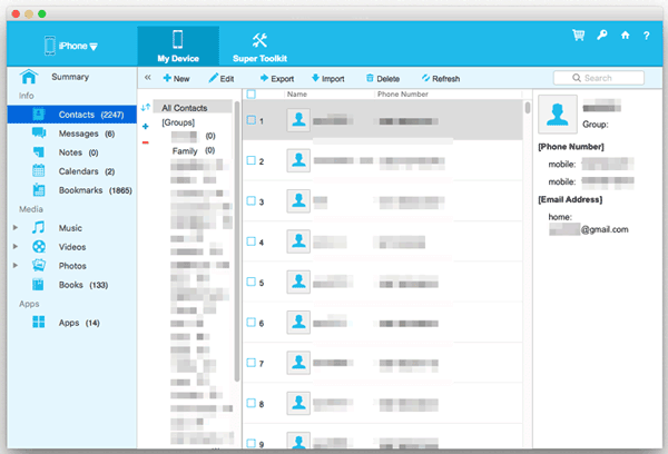 transfer iphone contacts to mac