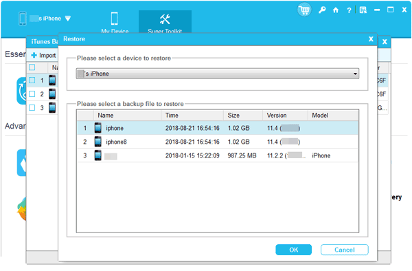 restore backup messages to iphone with iphone data manager