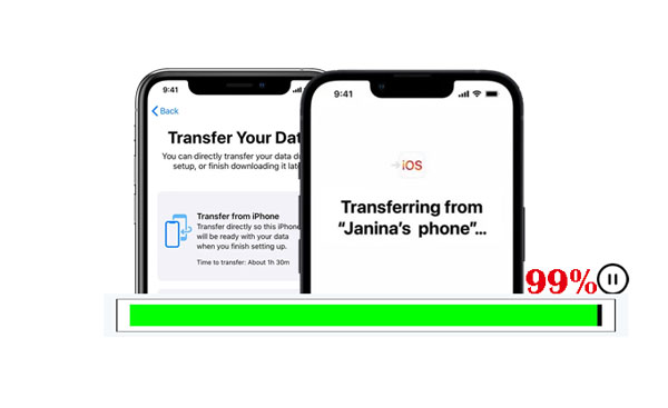 iphone transferring data stuck