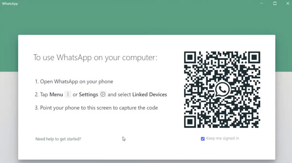 launch whatsapp desktop app to read whatsapp messages on the computer