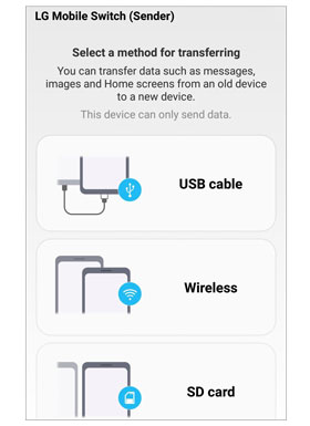 copier les données de l'iPhone vers LG via le transfert mobile LG