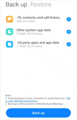 back up android text messages without an app using local backup