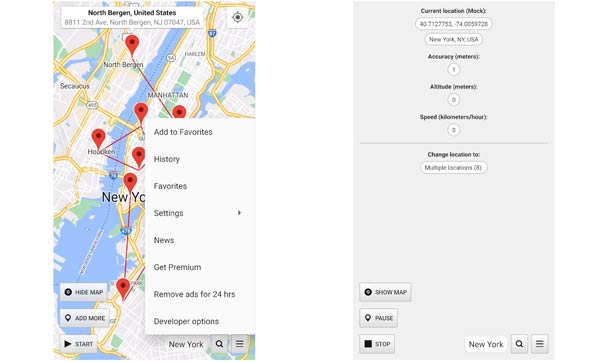 application de changement de localisation Android