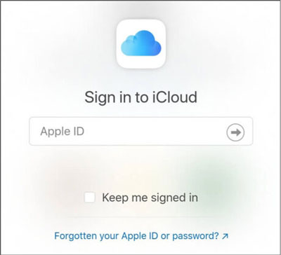 transfer data from android to icloud by signing in to your icloud