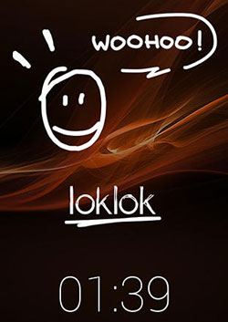 draw on android lock screen with loklok