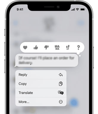 partager des messages texte sur un autre iphone via airdrop