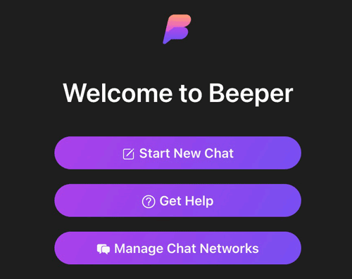 manage chat network on beeper to receive imessage on android
