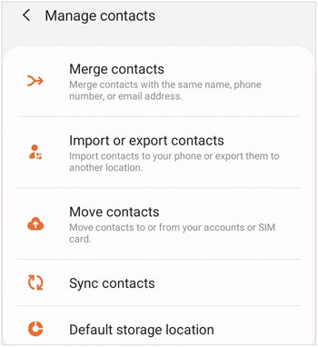 import iphone contacts to samsung manually