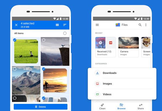 files by google est un autre outil de remplacement de l'explorateur de fichiers es