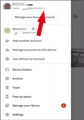 log in again when google photos backup is not working