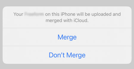 directly merge data on iphones