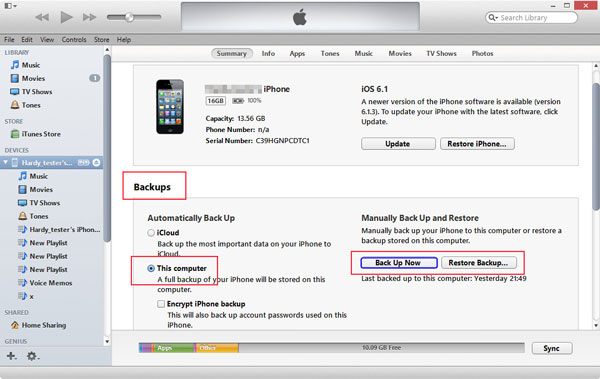 連絡先が新しい iPhone に同期されなかった場合は、iTunes を使用してください