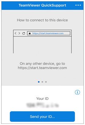 share screen from iphone to ipad via teamviewer