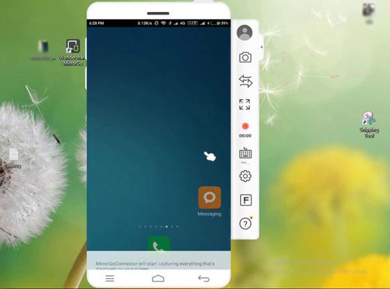 access your android phone from the pc via mirrorgo