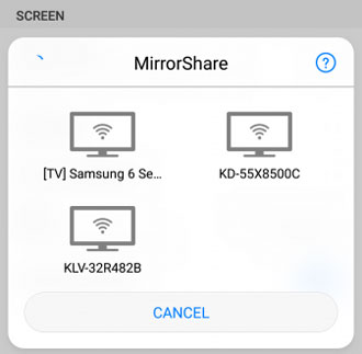 use mirrorshare to cast huawei screen