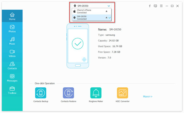 从设备列表中选择您的 iPod