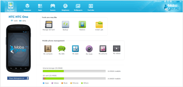 Mobogenie Android-zu-PC-Backup-Software