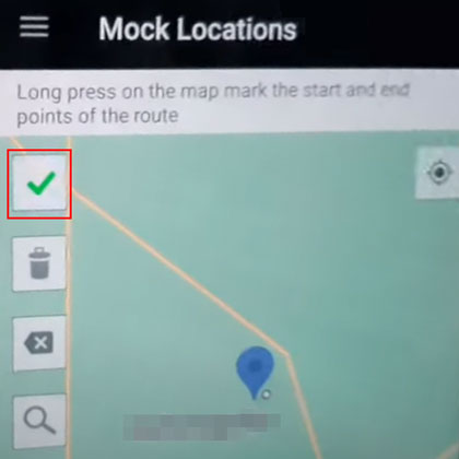 Verwenden Sie die App „Mock Locations“.