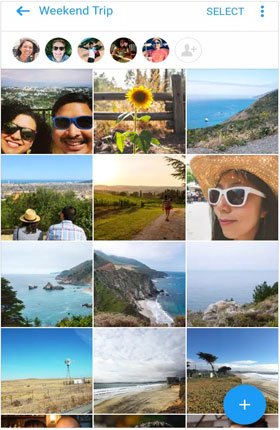 moments by facebook photo management app