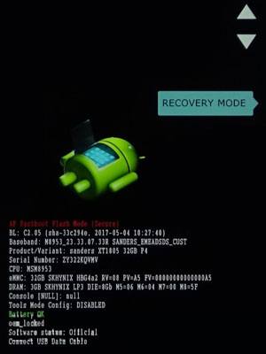 Restauration du système Android sur téléphone Motorola