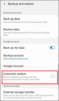 restore data after factory reset on android using google drive