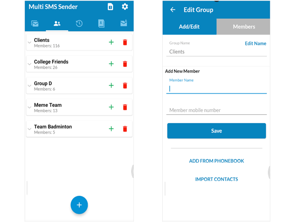 Utilisez l'application MSS pour envoyer un SMS groupé sur Android