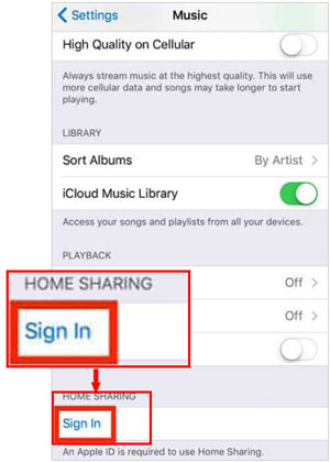 synchroniser la musique d'un iPod à un iPad avec le partage à domicile