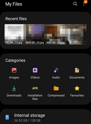 find music folder on android file manager