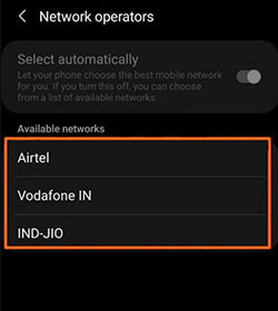 set the network mode to auto