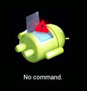 no command appears on the screen during the android recovery mode
