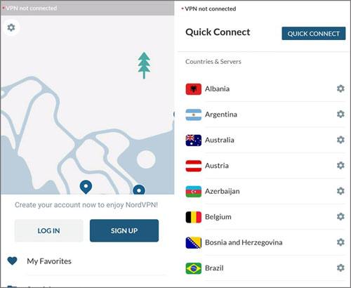 use nordvpn to change location on facebook