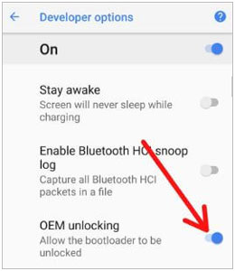 enable oem unlocking to bypass google account verification