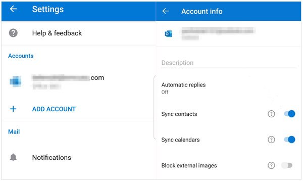 synchroniser les tâches Outlook avec Android à l'aide de l'application Outlook