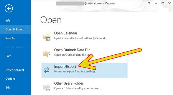 import contacts to outlook via a vcf file