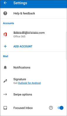 sync android contacts to outlook via the account