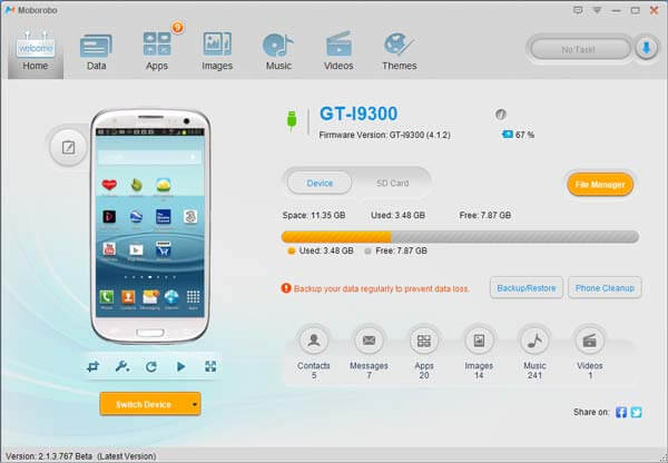 pc suite for android for managing files