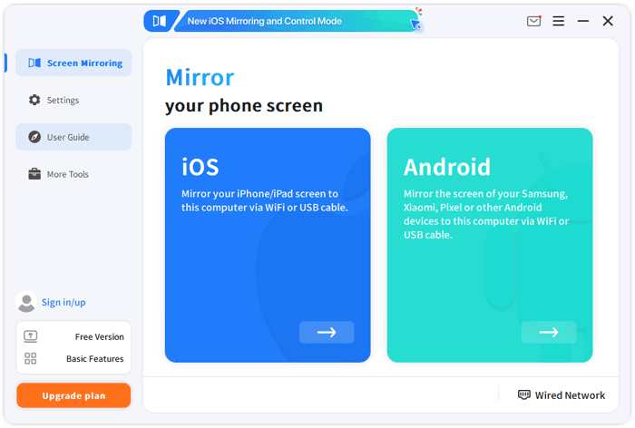 launch the phone screen mirror