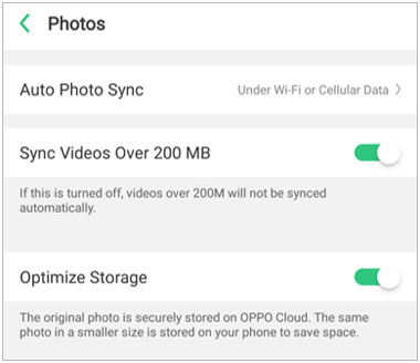 restaurer des photos depuis Oppo Cloud