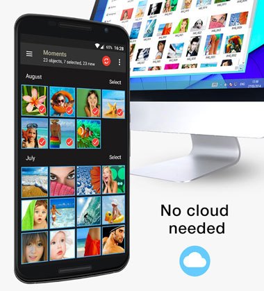 photosync は Android デバイス上の実用的な写真管理アプリです