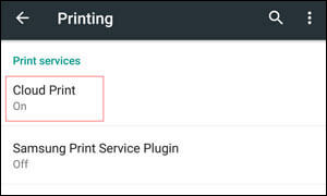 imprimer ma liste de contacts avec cloud print