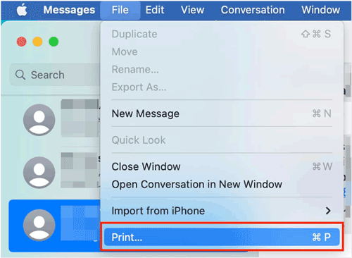 使用 Mac 上的“信息”应用将 iPhone 短信保存到 Mac 上