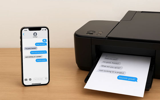 iPhoneからテキストメッセージを印刷する