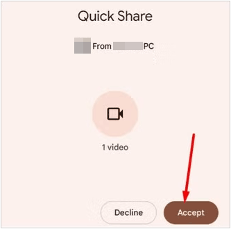 AndroidタブレットでPCから送信されたファイルを受け入れる